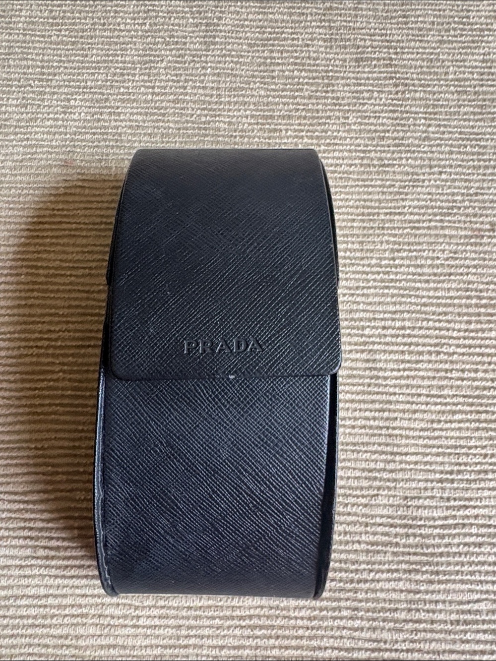 Prada Black Saffiano Leather Sunglass Case